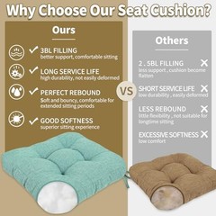 Chair Cushion Set for Rocking Chair, Back Pillow & Seat Cushion Light Green
