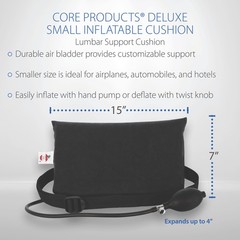 Core Products Small Inflatable Lumbar Cushion, Black