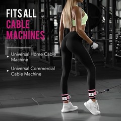 Neoprene Ankle Straps with Double D-Rings for Effortless Gym Sessions