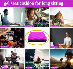 Plus Size Gel Seat Cushion for Long Sitting, Large Cooling Supportive Seat Pad f