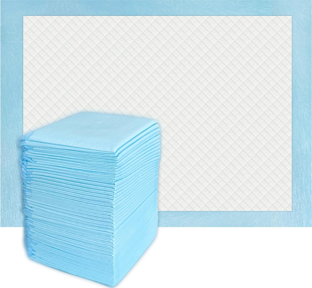 Wowflash Super Absorbency Disposable Diaper Pads for 50 Count 17″ x 13″, Blue