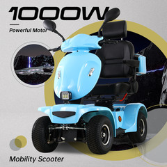 1000W 4 Wheels Mobility Scooters 500lbs Capacity 48V/20A 33 Miles Seniors Adults