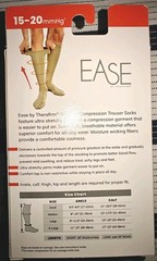 Therafirm Opaque Ease Compression Socks, Long, Black, 15-20 mmHg Large New! 🌟