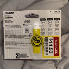 Energizer EZ Turn & Lock Size 13 Hearing Aid Batteries, 24-Pack
