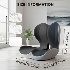Truck Seat Cushion Ergonomic Memory Foam with Lumbar Support – Orthopedic Car Se