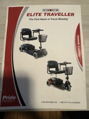 Pride Go-Go Elite Traveller 4-Wheel Mobility Scooter w/ Basket Blue
