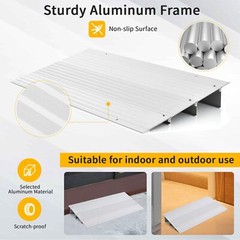 Threshold Ramp 1″/2″/3″/4″/5″ Aluminum Door Ramp Capacity 700 lbs Wheelchair