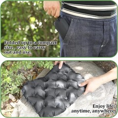 Portable Inflatable Seat Cushion Travel Airplane Self-Inflating for Comfort NEW