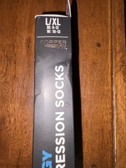Copper Fit Energy Compression Socks – Black, Size L/XL 1 Pair
