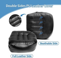 Leather Seat Cushion Extra-Thick Booster for Office Chair to Rise Height