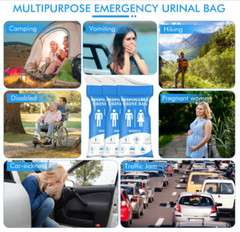 DIBBATU Disposable Urine Bags – 800ML Travel Pee & Vomit Bags, 12/24 Pack!