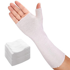 Hand Socks for Splint (Pack of 10), Breathable, Thin Stockinette Tubing for Arm,