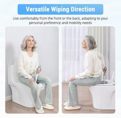 Toilet Aids for Wiping Bottom, 16.5″ Long Reach Comfort Wipe – Butt Wiper Tool