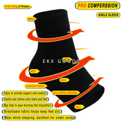 Best Plantar Fasciitis Ankle Support Sleeve Foot Pain Compression Heel Sock S-XL