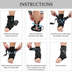 Ankle Brace Support Stabilizer Foot Guard Sprain Pain Relief Drop Foot Strap