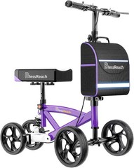 BlessReach Steerable Knee Scooter for Adults, Foldable w/ Dual Brake, Various