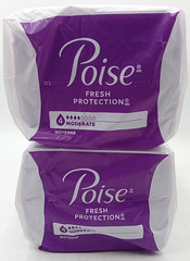 Poise Incontinence Pad 10.47 Inch Length Regular Length Moderate 132 Ct