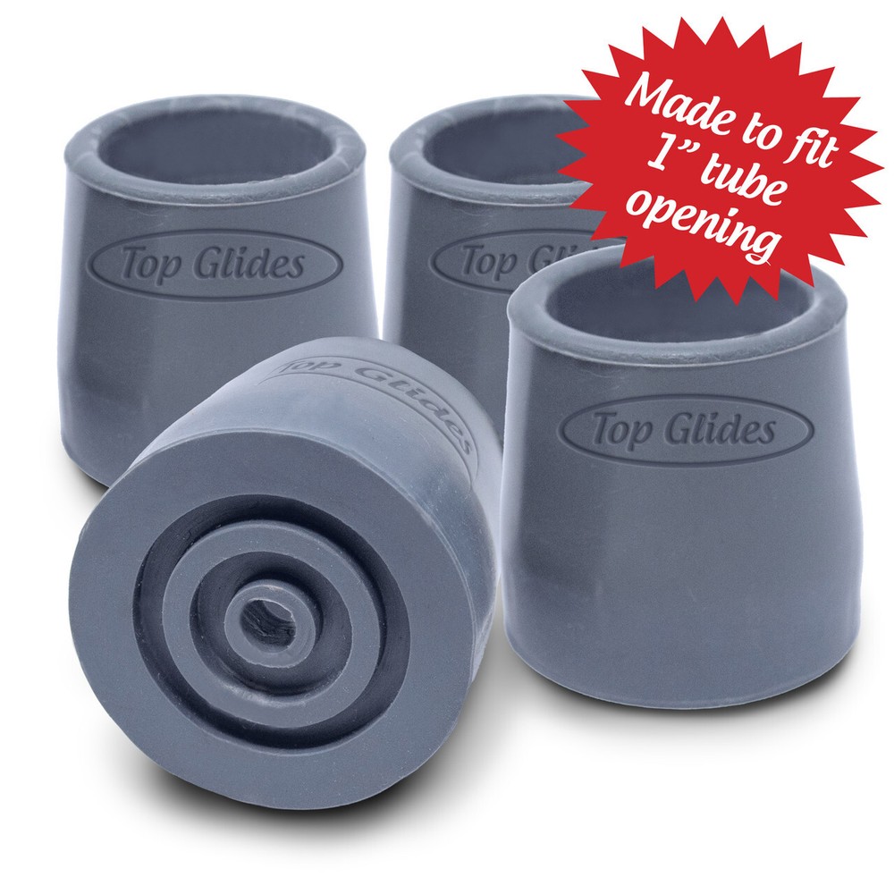 Steel-Reinforced 1″ Rubber Tips – 2 Pairs