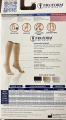 Truform 8845 Knee High Compression Socks 30-40 mmHg Beige Large Closed Toe