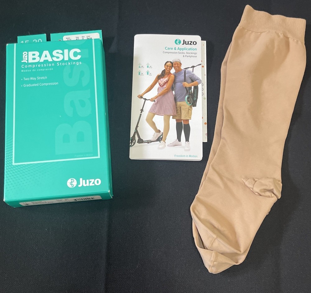 Juzo Basic Compression Stockings Model 4410 Knee High 15-20 Size III