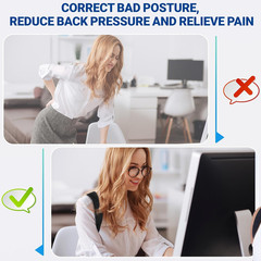 Posture Corrector for Women & Men – Adjustable Upper Back Brace Straightener Sui