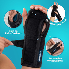 Comfybrace 2 PACK Nighttime Pain Relief Wrist Brace for Carpal Tunnel, Tendoniti