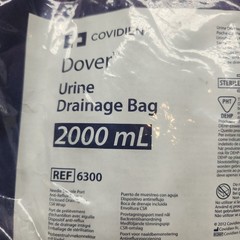 Dover Urine Drainage Bag 2000mL Dated 2022 Expired Sterile Pack Med Training
