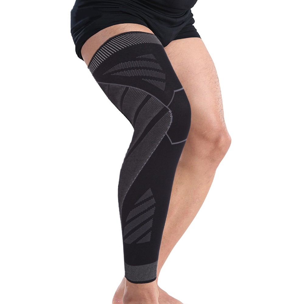 Full Leg Compression Sleeve Knee Support Brace Meniscus Tear Arthritis Pain Gym