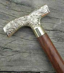 Handmade Running Derby Wood Walking Cane Stick Designer Brass Handle 37“ style