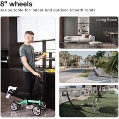 ELENKER Deluxe Knee Scooter Walker Walking For Ankle Foot Injured US Medical Aid