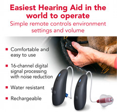 RCA OTC Hearing Aids FSA HSA Eligible Rechargeable Bluetooth Wireless Remote New