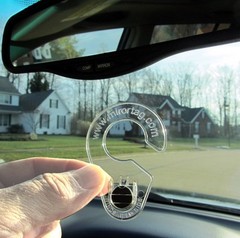 Mirortag Gold – Sturdy Handicap Parking Tag Holder & Protector. Easy On & Off