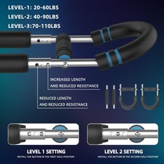 Adjustable 40-100lb Power Twister: Arm, Chest & Full Body Home Gym Workout