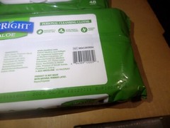 FitRight Aloe Personal Cleansing Cloth Wipes 2 X 48 Count, 8 x 12 Inch Ex.05/25