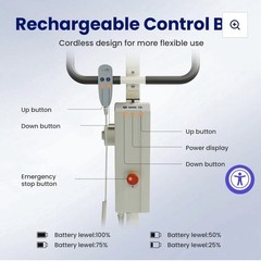 Upgrade Foldable Electric Patient Lift, Medical Transfer, 440LBS, AY02
