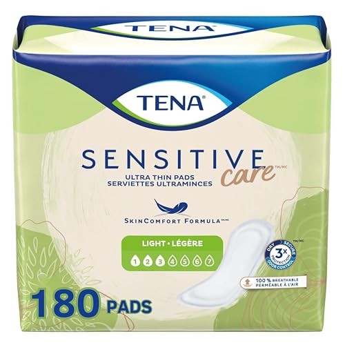 Tena Sensitive Care Ultra Thin Regular Adult Incontinence Pads, 180 Count