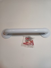 12 Inch White Grab Bar for Wall White, Safety Seniors Elderly