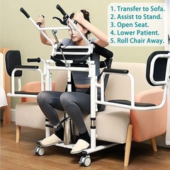 Irtme Hydraulic Patient Lift Chair with Adjustable Height & 180° Open Design