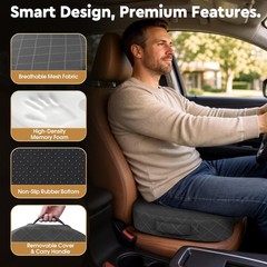 TushGuard Seat Cushion – Memory Foam Sitting Pillow for Office Chair, Car Seat,