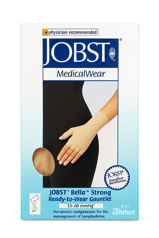 JOBST Bella Strong Gauntlet 15–20 mmHg Size 5 Natural – Lymphedema Therapy