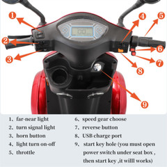 800W 4-Wheels Heavy Duty Senior Mobility Scooter 15mph 31 Miles Range 500lbs