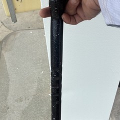 Black Walking Cane Ergonomic Grip Curved Handle for Adult. Red Oak..