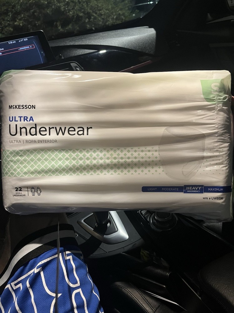 McKesson Ultra Underwear Size Small 22 count per pack, 4 packs total 88 count