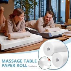 Tudomro 6 Roll Disposable Non Woven Bed Sheets 24 x 71 Inch Massage White