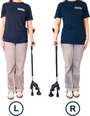 Quad Crutch Women & Men Sturdy 3.3 lbs 4 Prong Forearm Crutches Stability &