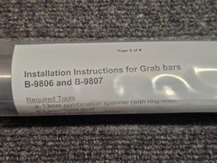 Bobrick B-9806X36 36 Inches Straight Stainless Steel Grab Bar with Satin Finish