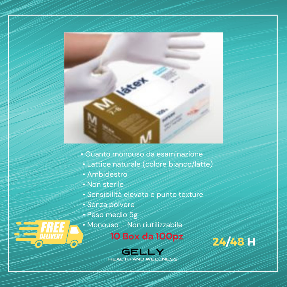 1000 Piece Natural Dustless Latex Gloves XS-S-M-L-XL