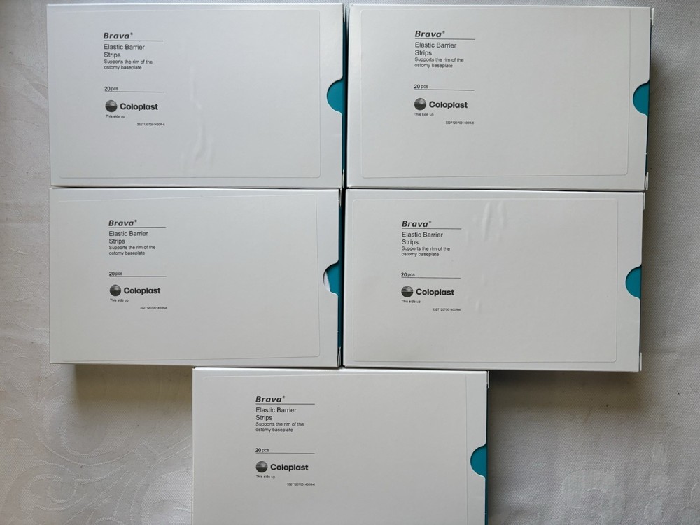 Lot Of 5 Boxes Coloplast Brava Elastic Barrier Strips 20pcs 120700 Exp 2028