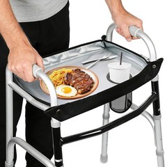 Walker Tray for Folding Walkers – Universal Fit Attachment with Cup Holder & …