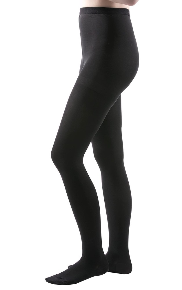 Medium Black Surgical Weight Compression Tights Socks for Recovery Varicose V…